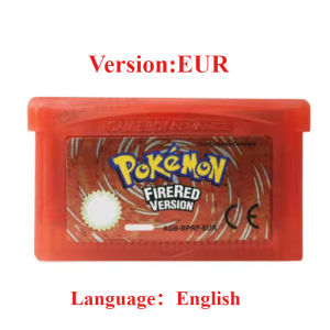 Bandai | New Pokemon GBA 6 Languages Game Card 32 Bit Video Game Console Cartridge FireRed LeafGreen Ruby Sapphire For DS/NDS/GB Toy Gift