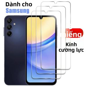 3 Miếng Dán Bảo Vệ Màn Hình Kính Cường Lực Cho Samsung Galaxy A Series A7 A9 2018 A07 A13 A14 A15 A08S A09S A10 A10E A10S A11 A12 - Chống Trầy Xước Chống Vân Tay