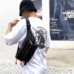 Túi bao tử Haoshuai họa tiết vải chống trượt nước nhiều ngăn