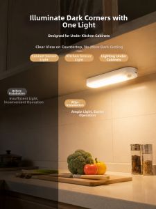 XLYS | Wireless Magnetic No-Drill Cabinet Light Body Sensing Soft Glow Smart Night Light