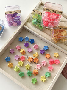 กิ๊บติดผมขนาดเล็กสีสันสดใสสไตล์เจ้าหญิงชนิดบรรจุกล่องด้ามจับผมขนาดเล็ก น่ารัก กิ๊บหน้าผาก < Ne1> เครื่องประดับผมขนาดเล็ก