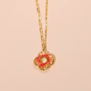 Chow Sang Sang 周生生 999 24K Gold Auspicious Windmill Dual Sided Wear Dainty Necklace for Women 47cm 95573N