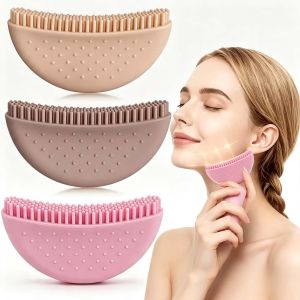 Ergonomic Pure Silicone Face Massage Brush – Facial Contouring & Lifting Tool for Puffiness Care & Self-Care Ideal for Home Travel