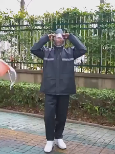 Colorlab Thick Adult Raincoat Set With Reflector Rainsuit Waterproof Jacket and Pants Rain Coat for Motorcycle Rider Big Size