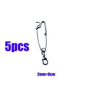 Longline Fishing Snap Clips 5Pcs Stainless Steel Fishing Swivels Branch Hanger Snaps Tuna Clips with Rolling Swivel Saltwater