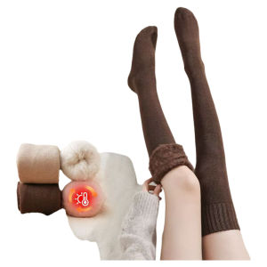 Cashmere Over-Knee Thickened Fleece Warm Leg Socks Women Autumn Winter Long Tube Socks JK Uniform Woolen Extra Length Stockings