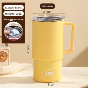 Large Capacity 304 Stainless Steel Mugs with Lid for Office Use Water Cups High Aesthetic Value Home Drinking Cups