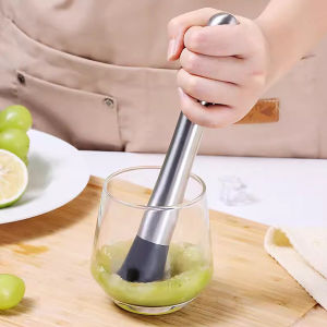 Biblio【Ready in Stock】 Stainless Steel Crushed Ice Hammer Cocktail Ice Cube Crusher Fruit Muddle Pestles Bar Tool