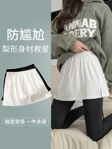 Modal โยคะ Shark Bottoming สําหรับผู้หญิงขนาดใหญ่ฤดูใบไม้ผลิฤดูใบไม้ร่วงกระโปรงครึ่งความยาวชุดชั้นในตู้เสื้อผ้า Staple