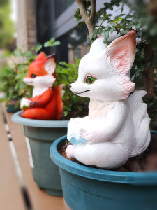 Đồ Trang Trí Ngoài Trời Mô Phỏng Hình Sói Đuôi Nhiều Thịt Trong Chậu Cảnh Vật Ngoài Trời Bằng Nhựa Thủ Công Nửa Thủ Công