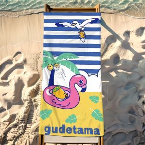 Sanrio | Cute G-Gudetama Towel Beach Shower Bath Travel Lightweight Skin Friendly for Pool Camping Cruise Summer