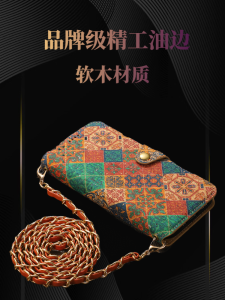 Luxury Wallet Style Phone Case for Apple 16Promax 13Pro 12 with Card Insertion Stand Backable Vintage with Lanyard Wood Material