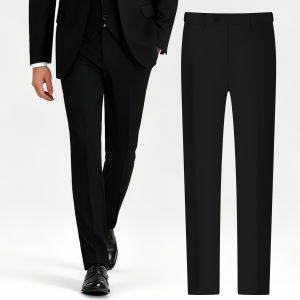 Man Black Suit Pants Men Wedding Easter Church Office Business Outfit Formal Prom Dinners Birthday Party Piano Gift Trousers