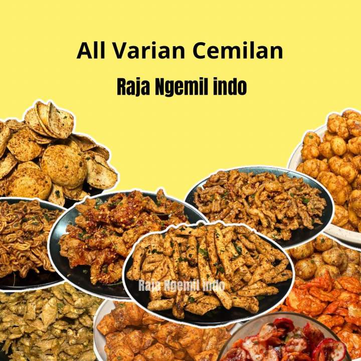 Cemilan Pedas Semua Varian 1 Kg Basreng Usus Crispy Keripik Kulit Ayam