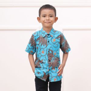 Kemeja Batik Anak - batik anak - baju batik anak laki laki umur 2-12 tahun hem batik anak pendek