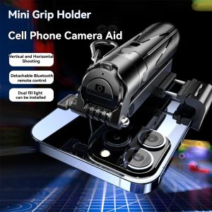 Mini Selfie Stick Handheld Gimbal Mobile Phones Grip 3 in 1 Phone Stand Tripod for Vlog Live Broadcast Self-timer Stick