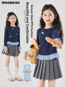 Moonkids | Bộ Quần Áo Phong Cách Hàn Quốc Dành Cho Bé Gái 2 Món