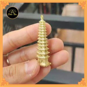 Móc Khóa Tháp văn xương 13 tầng móc chìa khóa đồng Trí Tuệ Công Danh đồ phong thủy thờ cúng shop Diệu Tâm - móc khóa tháp văn xương