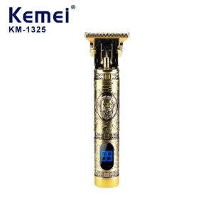Kemei KM-1325 USB chuyên nghiệp sạc Kìm cắt carbon đầu cắt LCD có thể sạc lại Khắc Cắt tóc xén