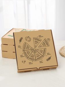 Disposable Commercial and Home Use Corrugated Kraft Pizza Box