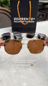 Sorrento+ Navigator (Lifestyle/Fashion/Driving Polarized/UV400 Pilot Sunglasses for Men/Women)