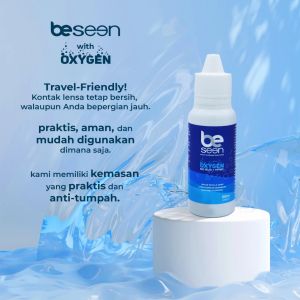 Cairan / Air Pembersih Softlens Be seen 60ml 360ml With Oxygen By Omega