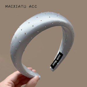 Elegant Satin Hairband Womens High Hairline Starry Sky Design Slim Shiny Fashionable Hair Clip That Makes Face Look Smaller