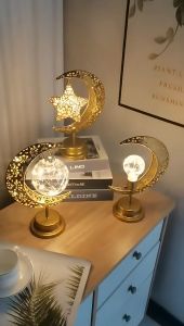 Ramadan Lights Raya Lampu Eid Moon Table Lamp Night Light Raya Gift Eid Mubarak Home Decoration