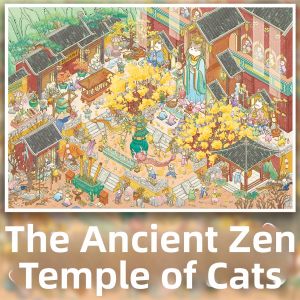 Traditional Temple Scene 3D Stereoscopic Handmade Large Version High Difficulty Miniature Sticker