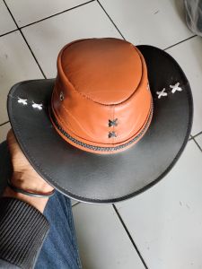 Topi Laken Koboy Kulit Asli Topi Mancing Asli Garut