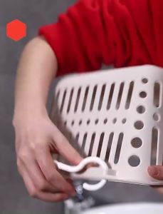 Plastic Hanging Shower Basket With Hook Makeup Organizer Wall Hanging Basket for Bathroom Storage Holder Kitchen Holder