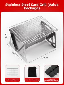 PATGEAR | Foldable Outdoor & Indoor Stainless Steel Charcoal Stove