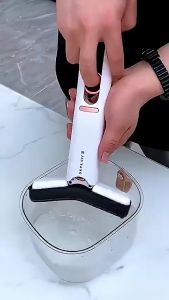 Cây lau mặt kính siêu sạch có nút kéo vắt nước tiện dụng dụng cụ lau chùi kính nhà bếp nhỏ gọn tiện dụng