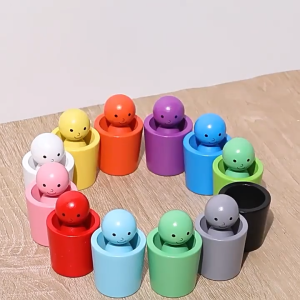 Childrens Montessori Early Education Little People Classification Cup Color Cognition Focus Fine Movement Training