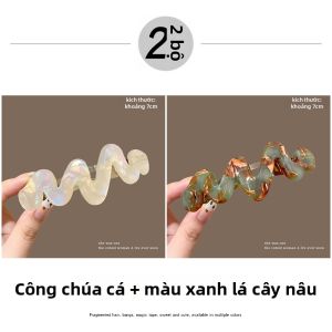 NING ZHOU | Phụ Kiện Tóc Kẹp Mùa Xuân Elegante Chứa Axit Axetic Một Dây