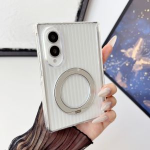 szhaiyu | Clear Translucent Metal Rotating for Magsafe Magnetic Case for Samsung Z Fold 8 Ultra Fold8 Galaxy Z Fold 7 6 5 Protect Cover