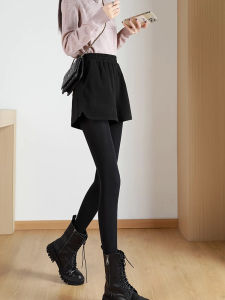 กางเกงขาสั้นผ้าขนสัตว์ทรงเอเอวสูงหลวมๆ สำหรับผู้หญิง กางเกงขายาวทรงหัวใจสำหรับใส่ลำลองในฤดูใบไม้ร่วงและฤดูหนาว