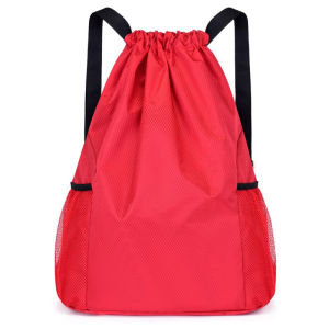 Men Women Drawstring Pocket Backpack New Nylon Waterproof Backpack Large Capacity Drawstring Travel Bag Fitness Sports Bag