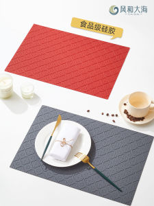 Chinese Placemat Heat Proof Mat Oven Mitts Silica Gel Pad Potholder For Home High Temperature Resistant Desktop Non-Slip Mat Anti-Scald and Waterproof