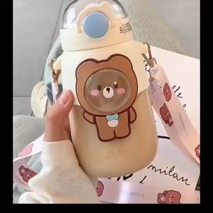 Bình nước liền ống hút hoạt hình gấu 720 ml - binh uong nuoc - ly uống nước - bình đựng nước - bình uông nước cho trẻ