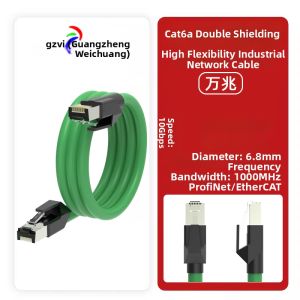 Gzvich | Shock-Resistant Industrial Flexible Dual Shielded CAT6A Patch Cable