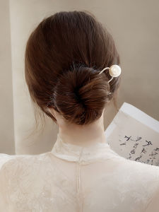 Pearl Simple U-Shaped Elegant Hairpin Womens Daily Traditional Hair Accessories Hair Weave Hairpin Headwear Korean Style