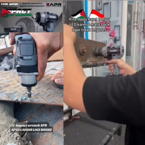 APR AP101+ 650Nm BOR Impact Wrench mesin Buka baut roda mobil motor cvt anvil 1/2 inch Original garansi Resmi - bakoel cordless