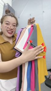 Áo thun bigsize nữ cổ bẻ chữ v áo thun phom vừa vải borip mềm mịn co giãn 50-95kg - ACB