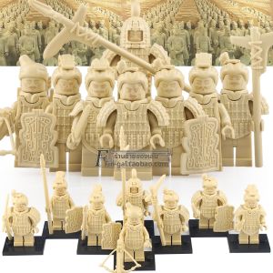 Qin Shi Huang Terracotta Warrior Mummy Chinese Historical Soldier Third-Party Figure Toy Construction Set