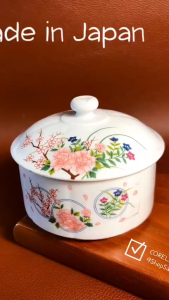[Hàng Hiếm Japan 100% New] 01 Chiếc Hộp Trang Sức Phong Cách Ngũ Sắc Kinshobai Trà Hoa