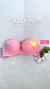 Tally 961 Bra Push Up BH Wanita Brokat Busa Tebal Cup B | Kawat | Kait 2 | Size 34 - 38