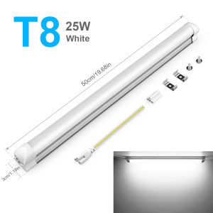 50cm T5/T8 High Brightness LED Light Tube No Power Plug Tube Lamp White/Warm White For Warehouse Garage Kitchen Shop Factory