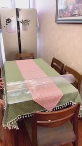 Table Mat Rectangular Pvc Silicone Soft Glass Waterproof Transparent Table for Home Kitchen Dining 1.0mm