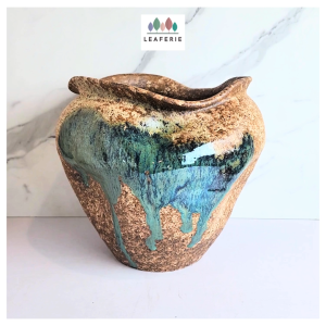 The Leaferie Raku plant pots. flowerpot . flowerpots . flower pot . planter planters Ceramic Plants